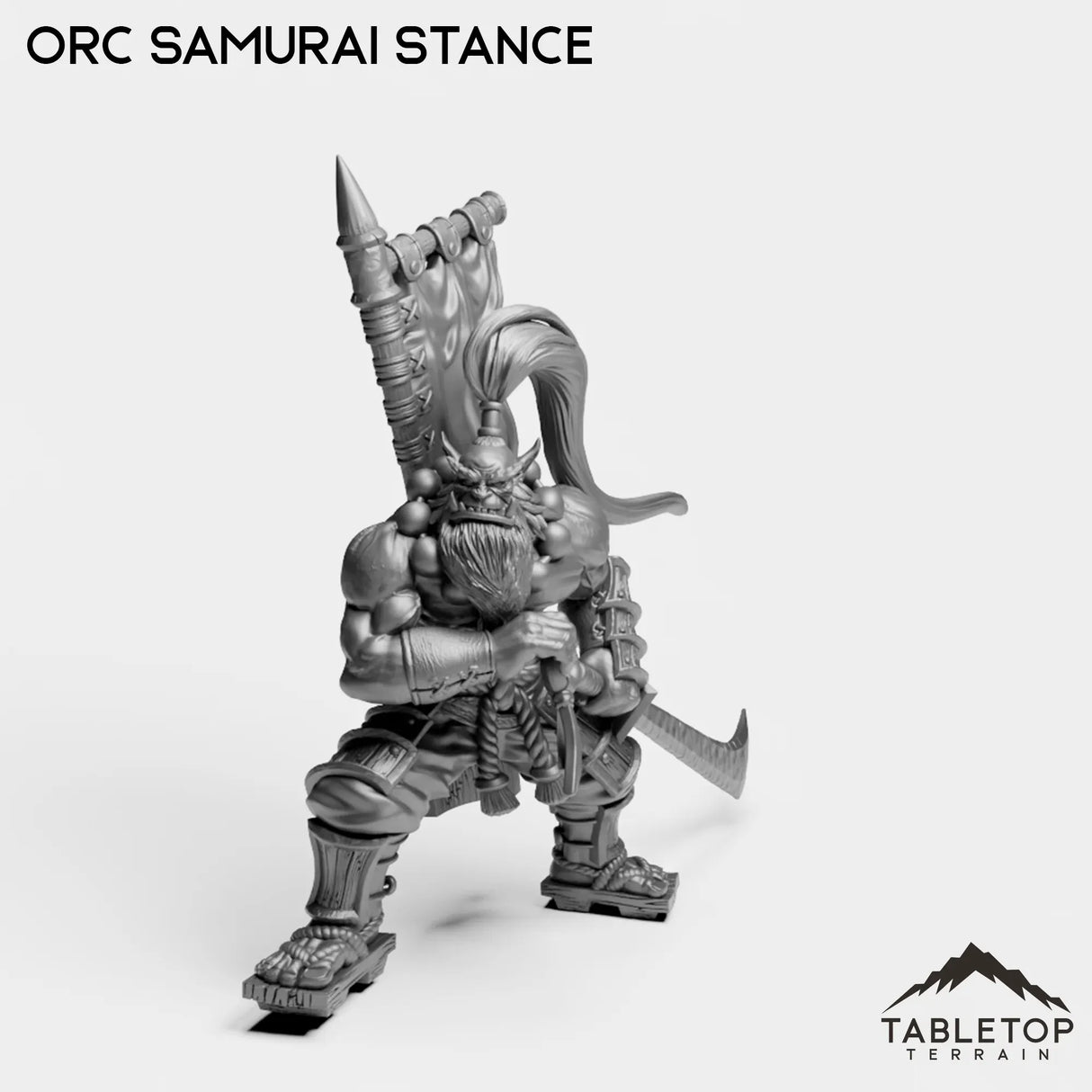 Tabletop Terrain Miniature Orc Samurai Stance Orc Samurai Blademaster