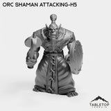 Tabletop Terrain Miniature Orc Shaman Attacking-h5 Orc Starter