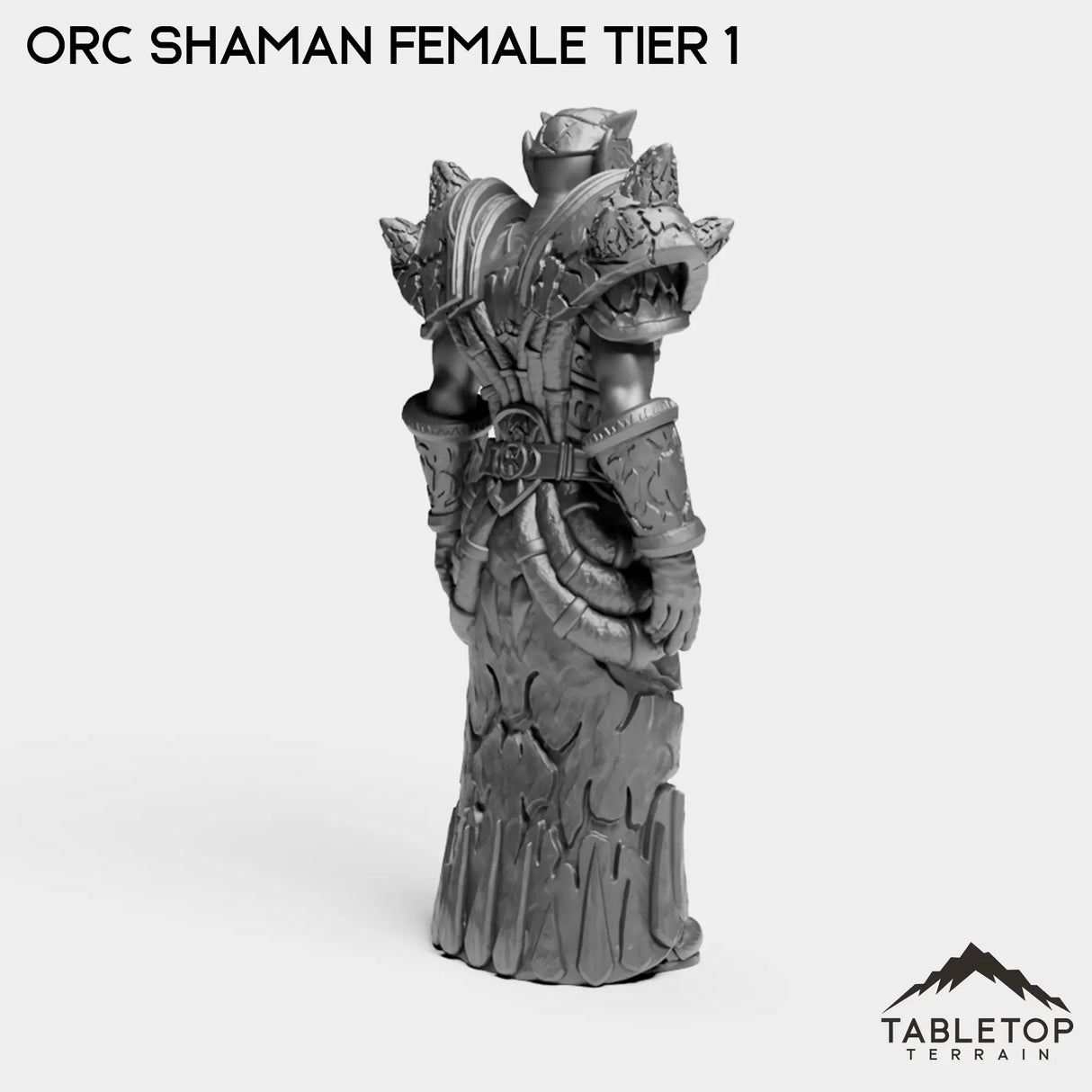 Tabletop Terrain Miniature Orc Shaman Female Tier 1