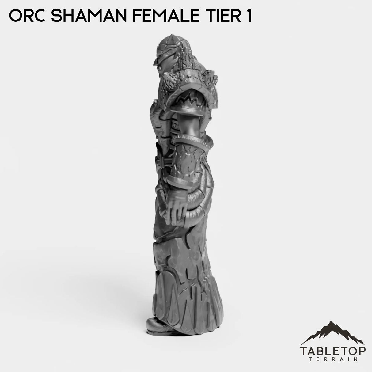Tabletop Terrain Miniature Orc Shaman Female Tier 1