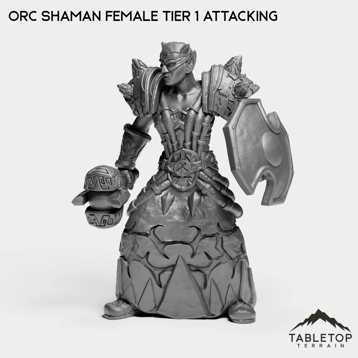 Tabletop Terrain Miniature Orc Shaman Female Tier 1
