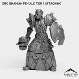 Tabletop Terrain Miniature Orc Shaman Female Tier 1