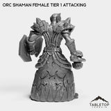Tabletop Terrain Miniature Orc Shaman Female Tier 1