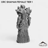Tabletop Terrain Miniature Orc Shaman Female Tier 1