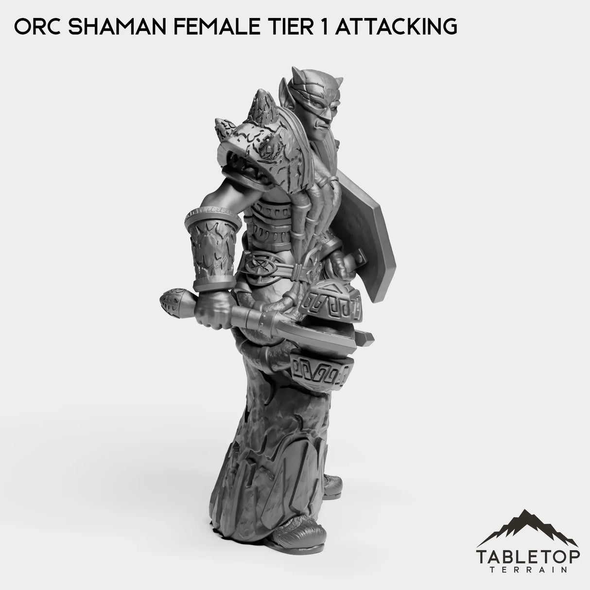 Tabletop Terrain Miniature Orc Shaman Female Tier 1