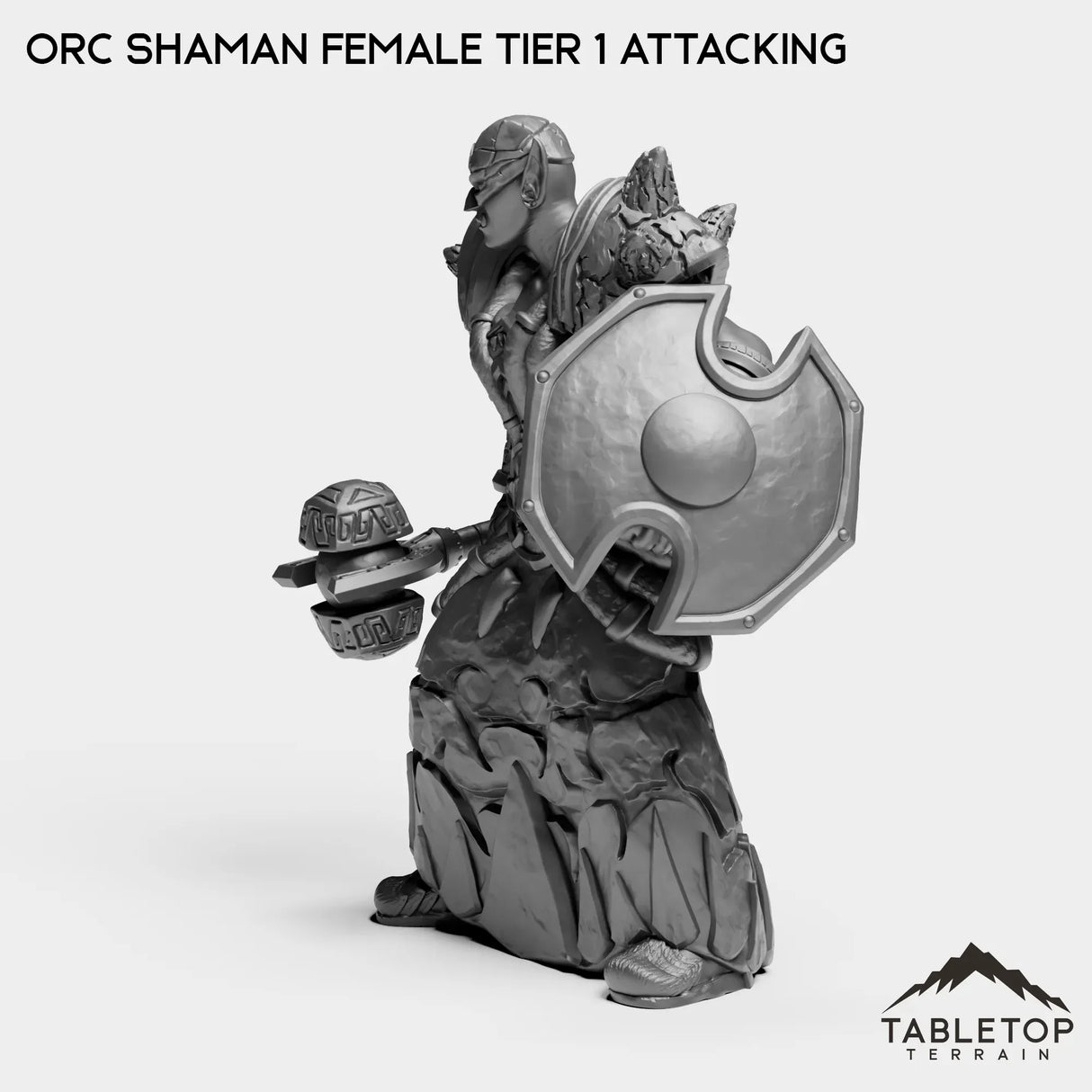 Tabletop Terrain Miniature Orc Shaman Female Tier 1