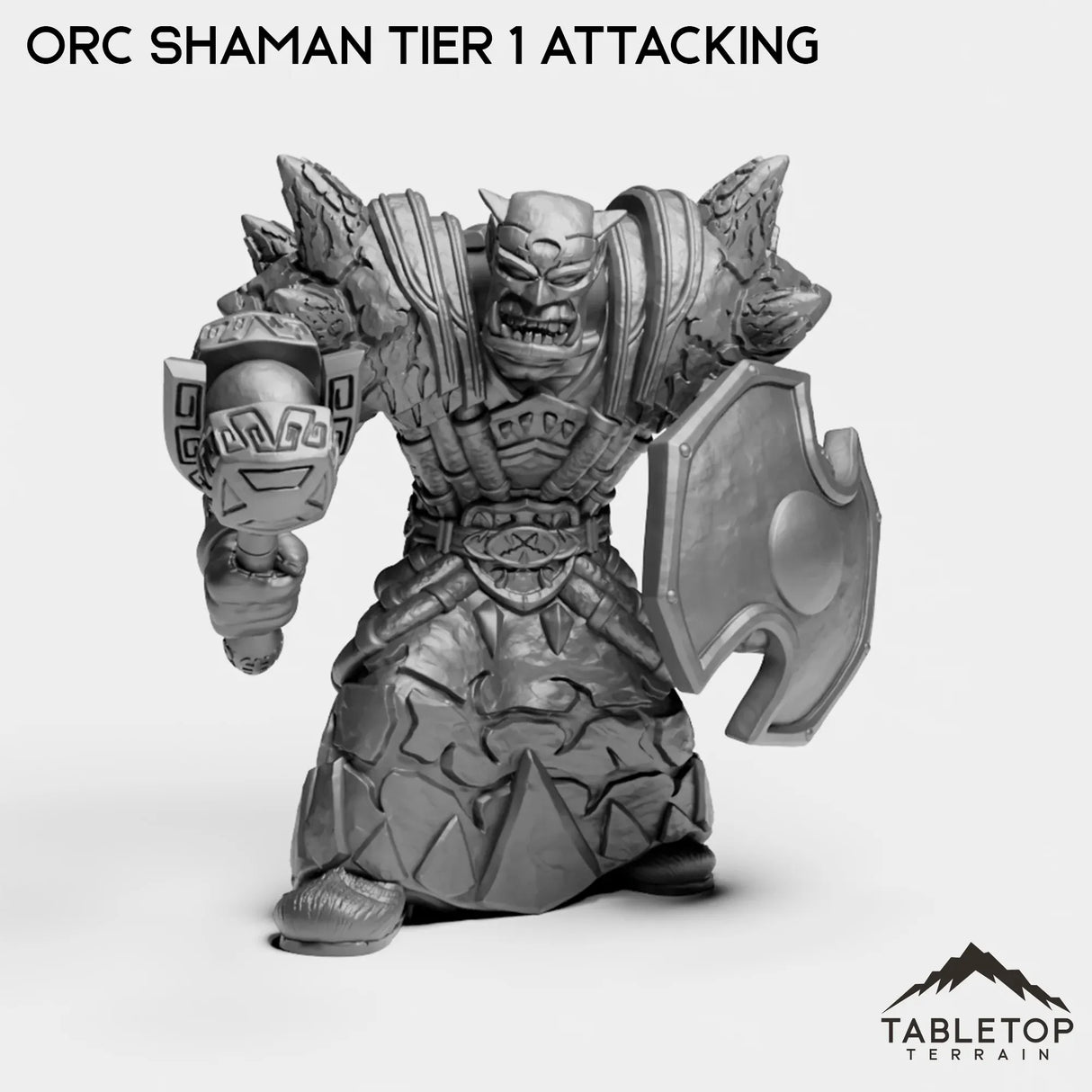 Tabletop Terrain Miniature Orc Shaman Tier 1 Attacking Orc Shaman Tier 1
