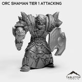 Tabletop Terrain Miniature Orc Shaman Tier 1 Attacking Orc Shaman Tier 1