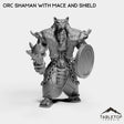 Tabletop Terrain Miniature Orc Shaman with Mace and Shield