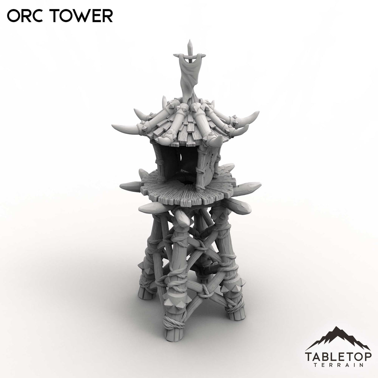 Tabletop Terrain Miniature Orc Tower