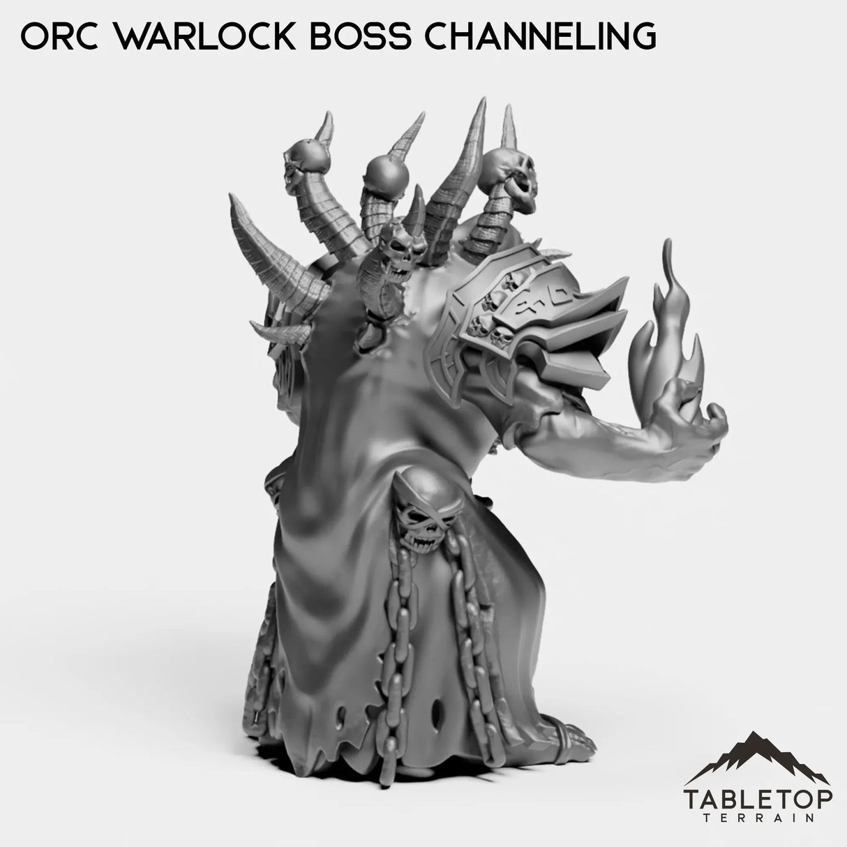 Tabletop Terrain Miniature Orc Warlock Boss