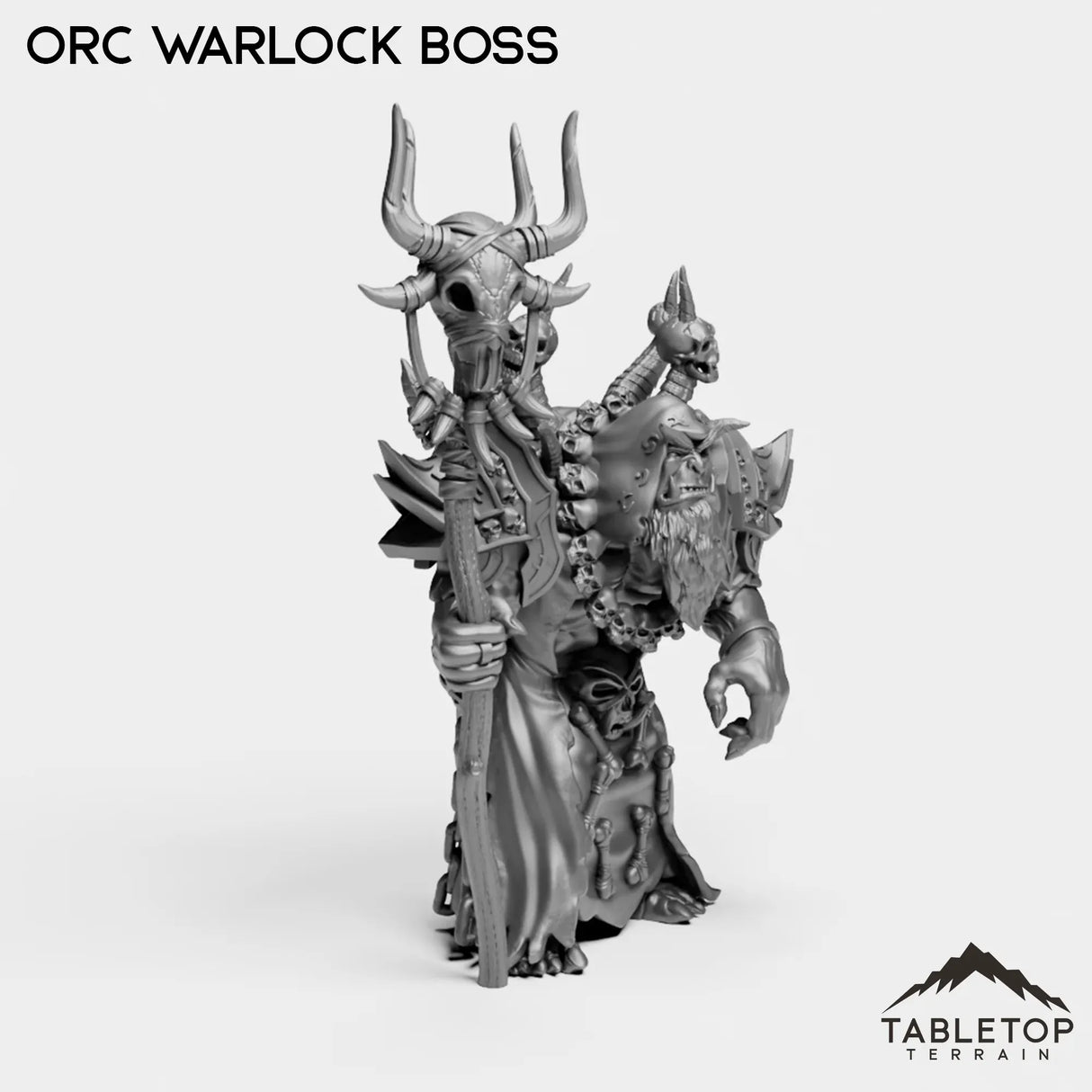 Tabletop Terrain Miniature Orc Warlock Boss