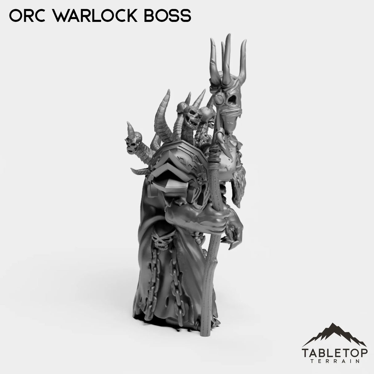 Tabletop Terrain Miniature Orc Warlock Boss