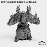Tabletop Terrain Miniature Orc Warlock Boss Channeling Orc Warlock Boss