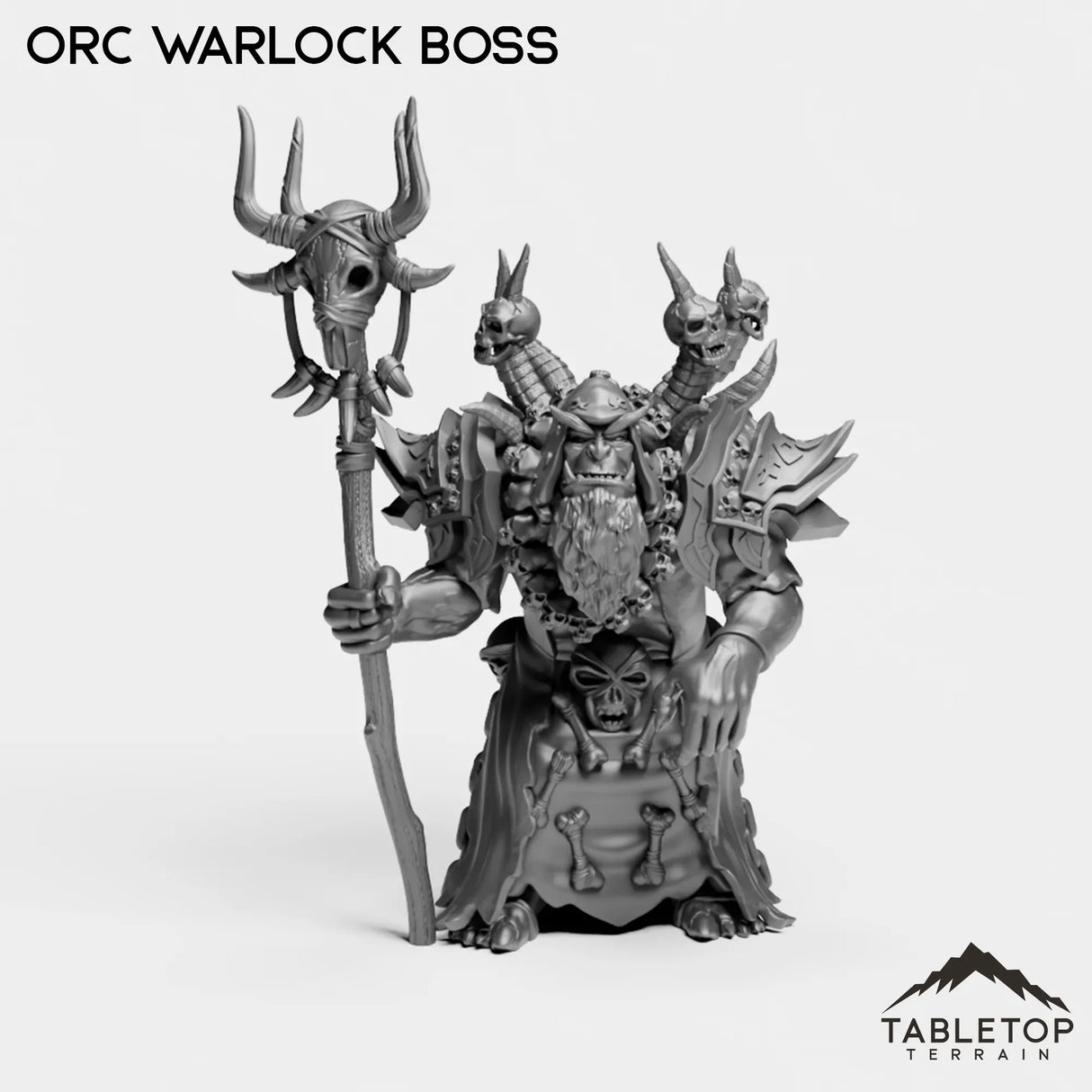 Tabletop Terrain Miniature Orc Warlock Boss Orc Warlock Boss