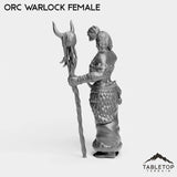 Tabletop Terrain Miniature Orc Warlock Female