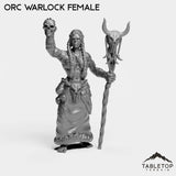 Tabletop Terrain Miniature Orc Warlock Female