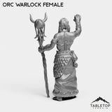 Tabletop Terrain Miniature Orc Warlock Female