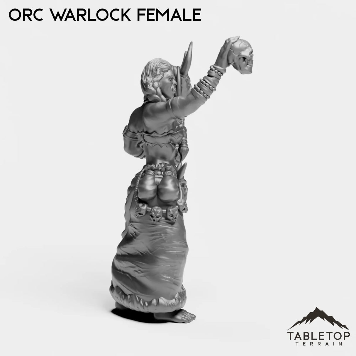 Tabletop Terrain Miniature Orc Warlock Female