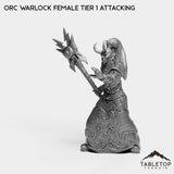 Tabletop Terrain Miniature Orc Warlock Female Tier 1