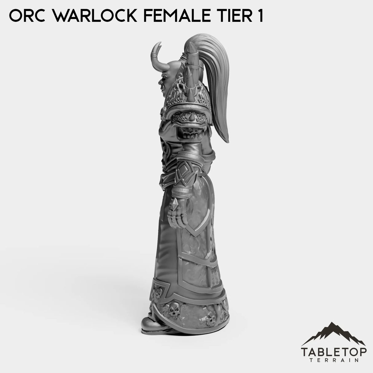 Tabletop Terrain Miniature Orc Warlock Female Tier 1