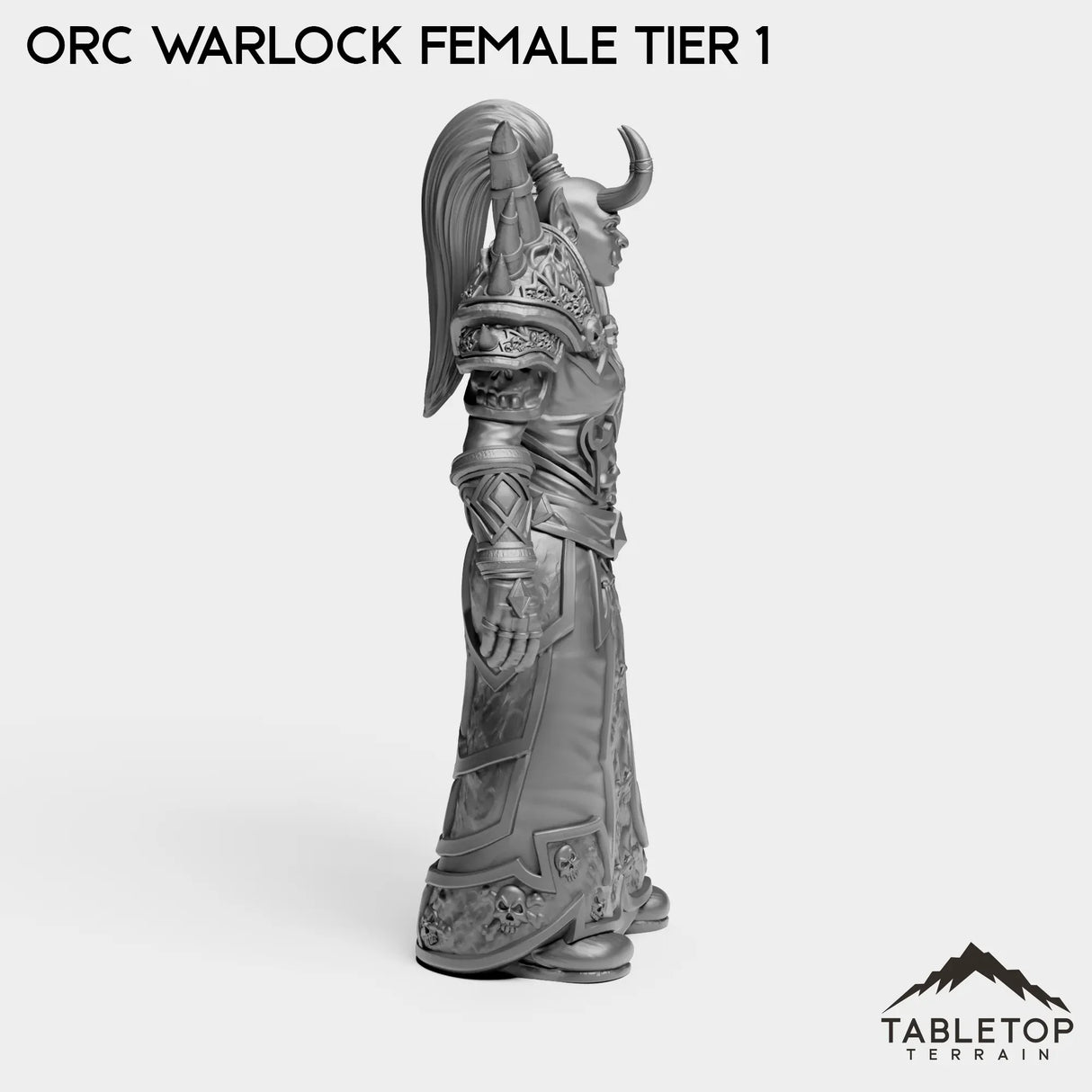 Tabletop Terrain Miniature Orc Warlock Female Tier 1