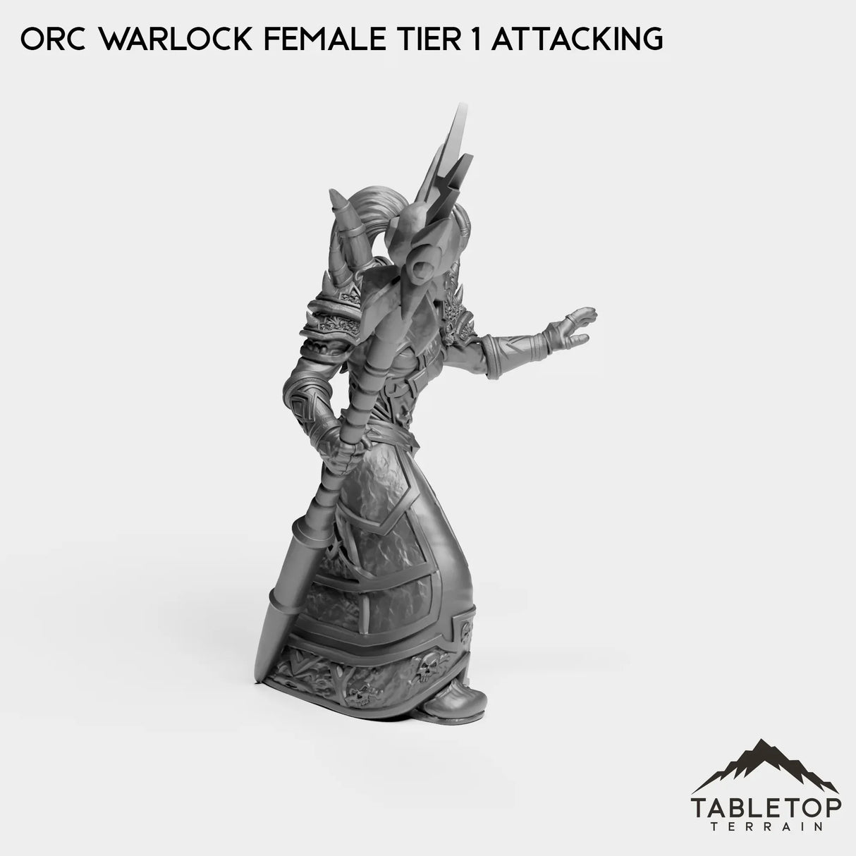 Tabletop Terrain Miniature Orc Warlock Female Tier 1
