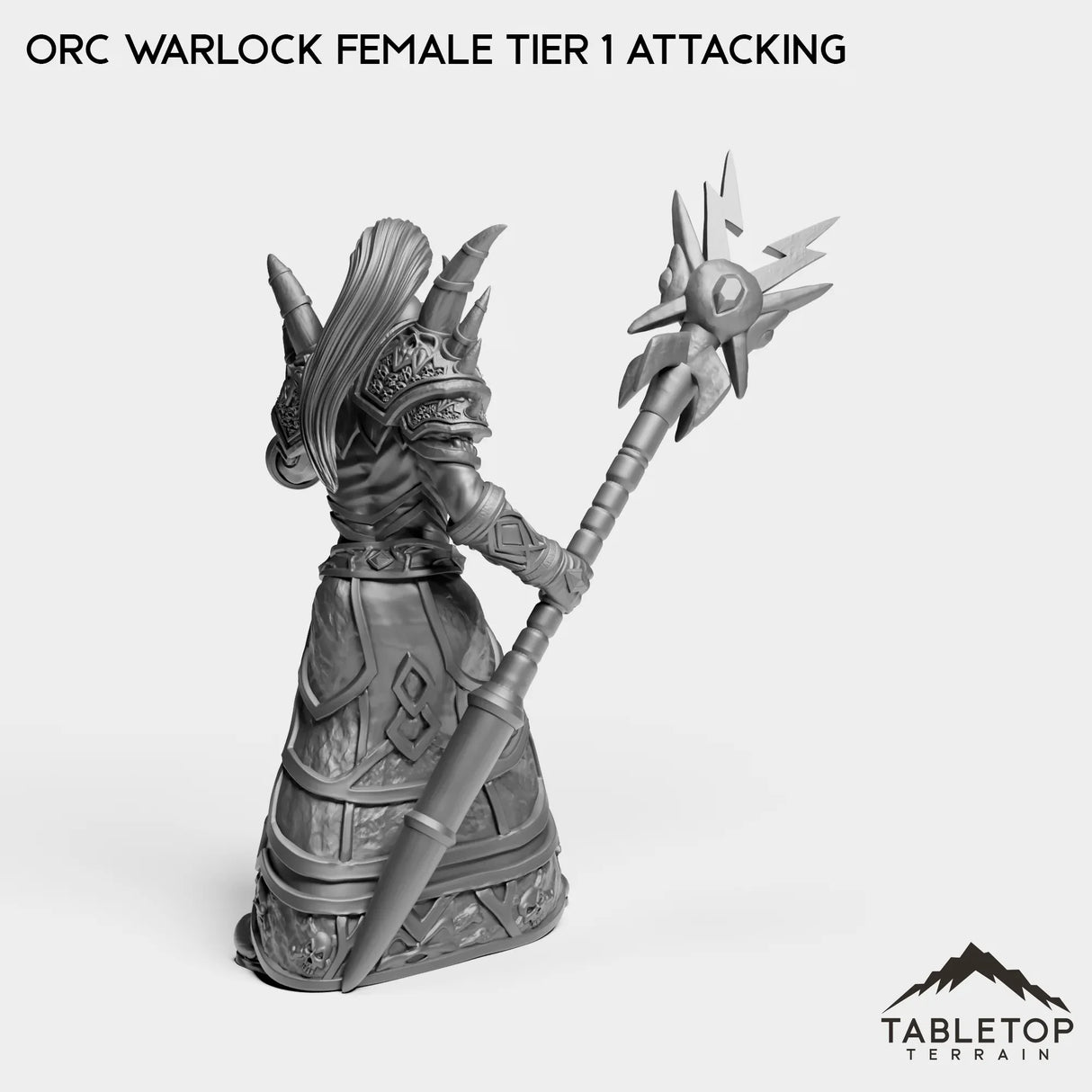 Tabletop Terrain Miniature Orc Warlock Female Tier 1