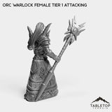 Tabletop Terrain Miniature Orc Warlock Female Tier 1