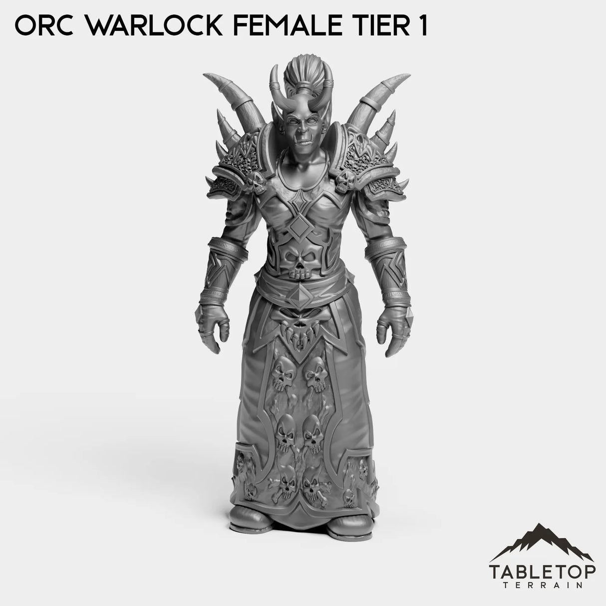 Tabletop Terrain Miniature Orc Warlock Female Tier 1 Orc Warlock Female Tier 1