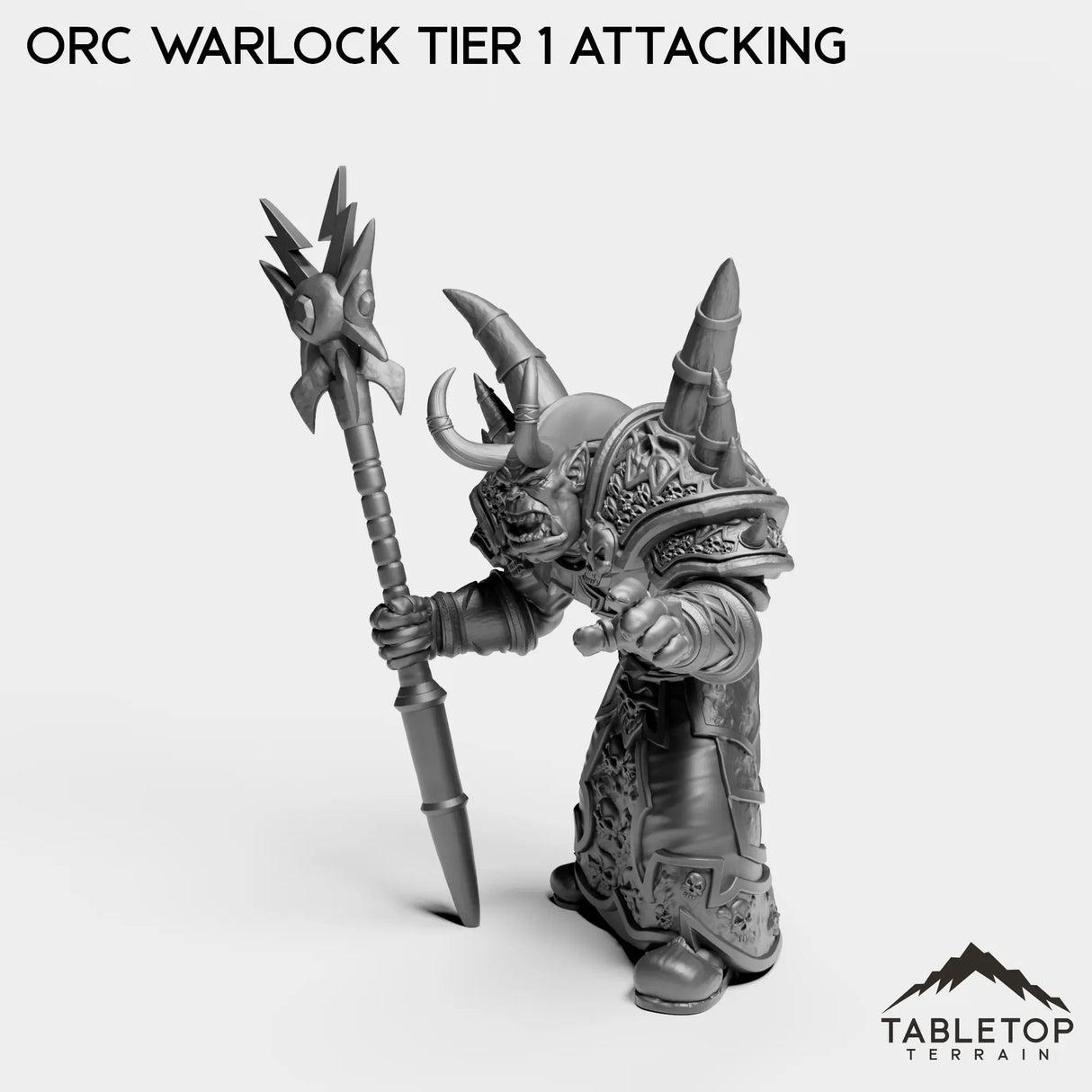Tabletop Terrain Miniature Orc Warlock Tier 1