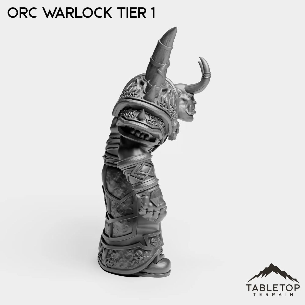 Tabletop Terrain Miniature Orc Warlock Tier 1