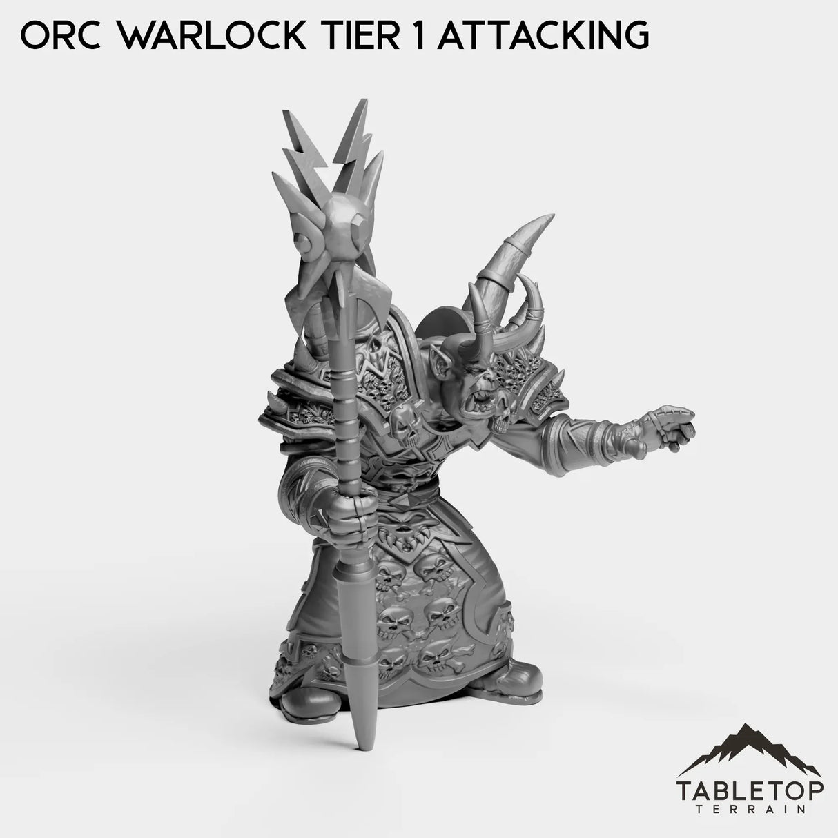 Tabletop Terrain Miniature Orc Warlock Tier 1