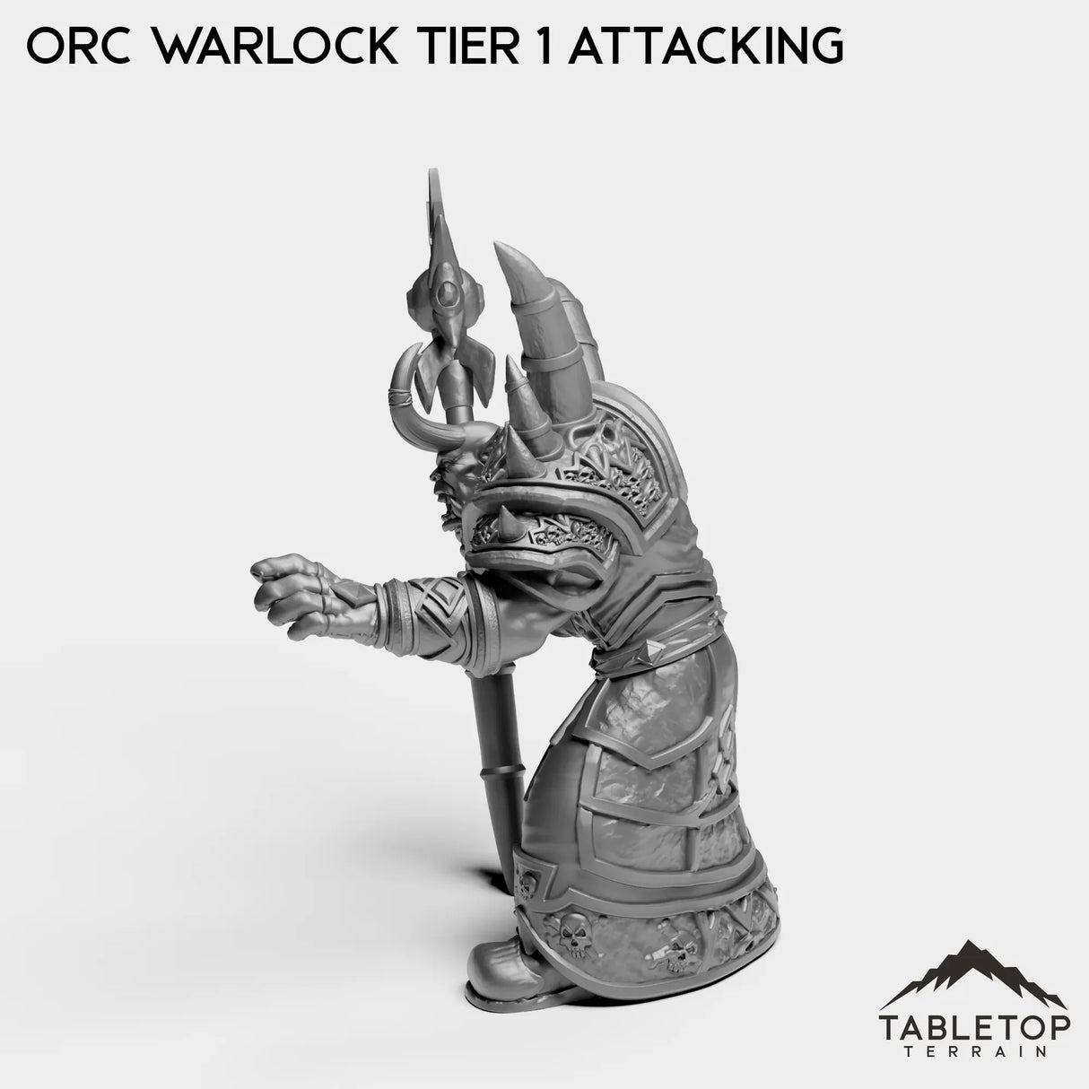 Tabletop Terrain Miniature Orc Warlock Tier 1