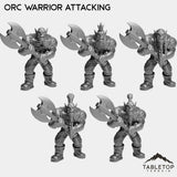 Tabletop Terrain Miniature Orc Warrior Attacking Orc Starters