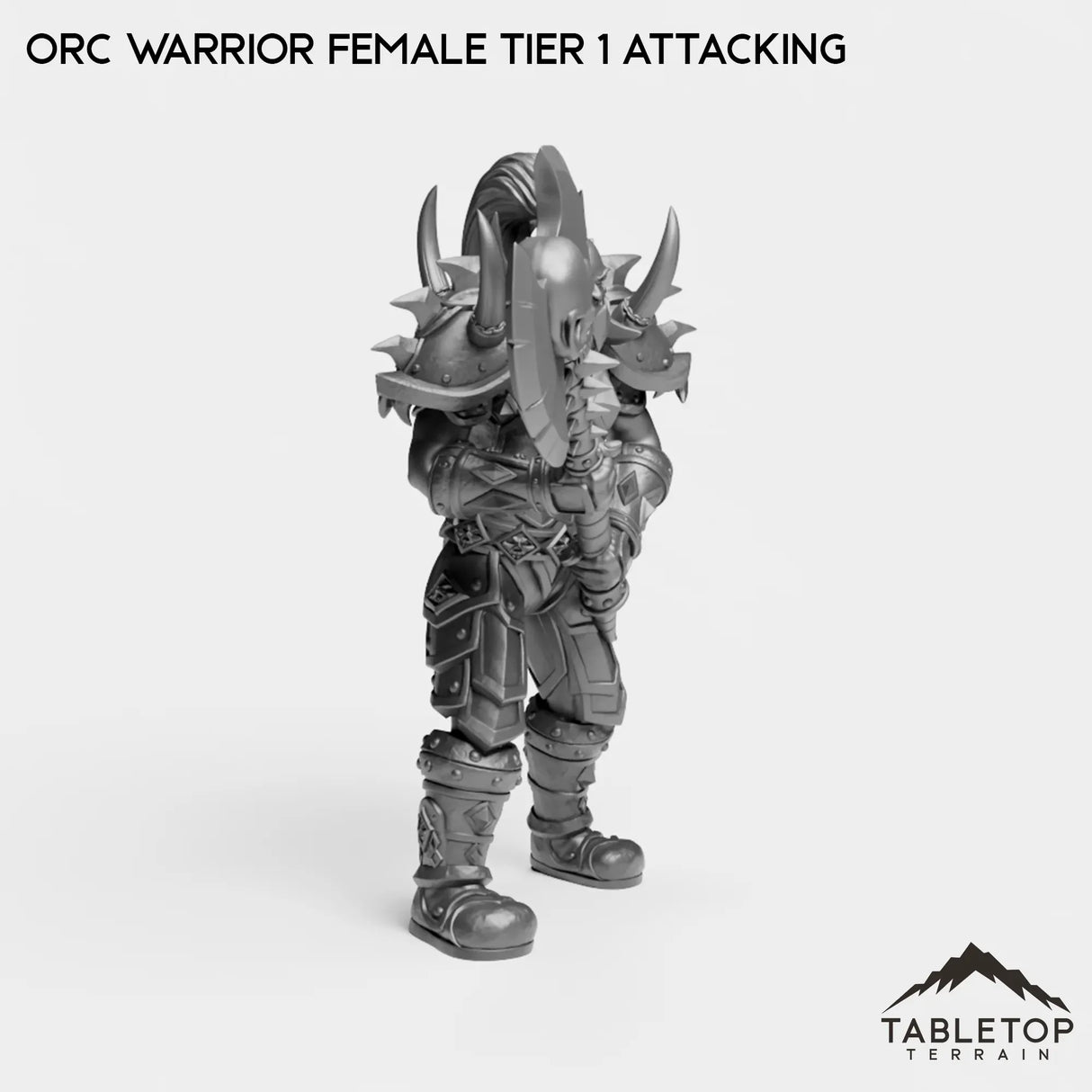 Tabletop Terrain Miniature Orc Warrior Female Tier 1
