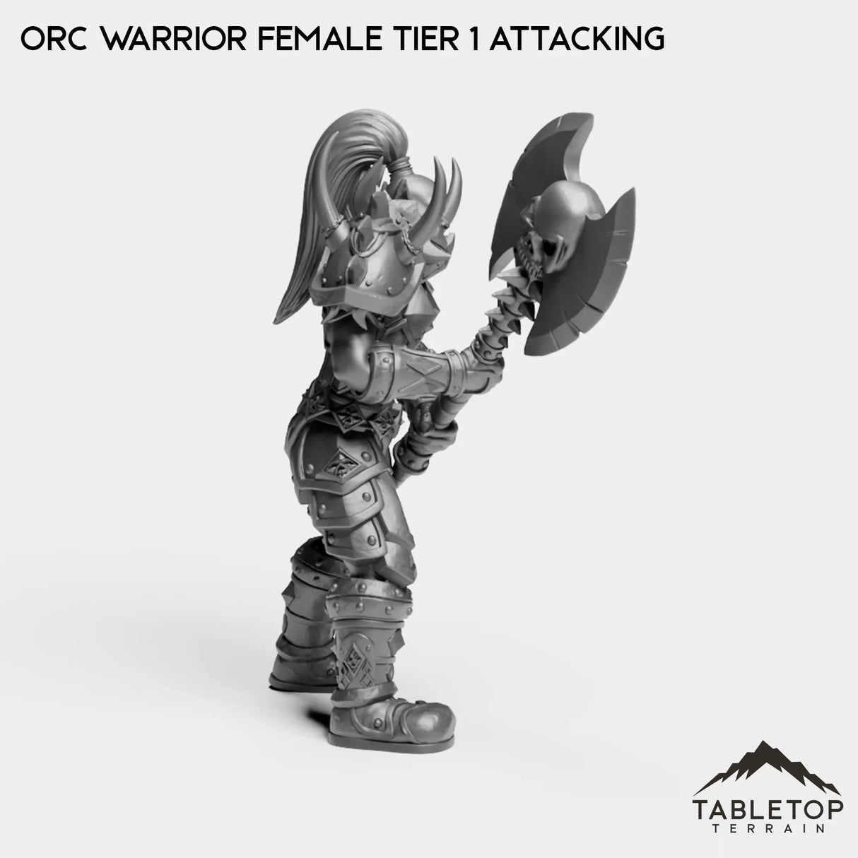 Tabletop Terrain Miniature Orc Warrior Female Tier 1