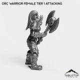 Tabletop Terrain Miniature Orc Warrior Female Tier 1