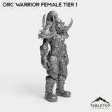 Tabletop Terrain Miniature Orc Warrior Female Tier 1
