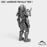 Tabletop Terrain Miniature Orc Warrior Female Tier 1