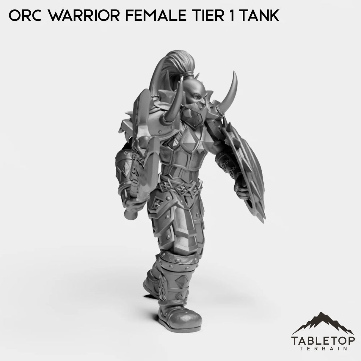 Tabletop Terrain Miniature Orc Warrior Female Tier 1
