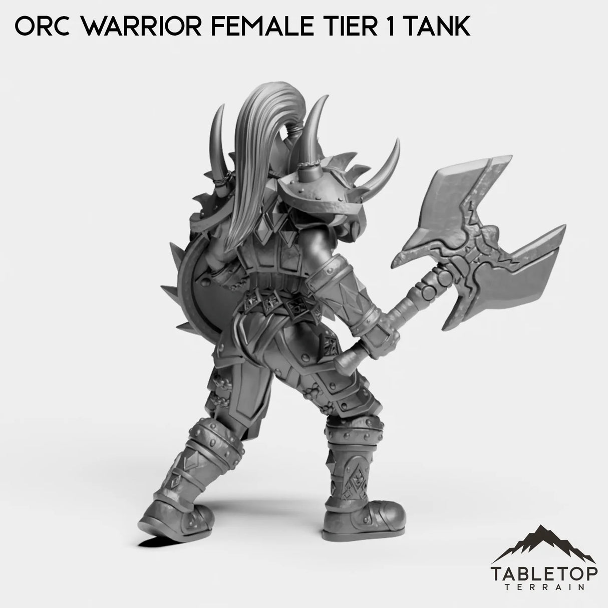 Tabletop Terrain Miniature Orc Warrior Female Tier 1