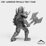 Tabletop Terrain Miniature Orc Warrior Female Tier 1