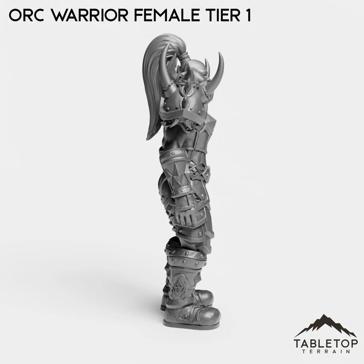 Tabletop Terrain Miniature Orc Warrior Female Tier 1