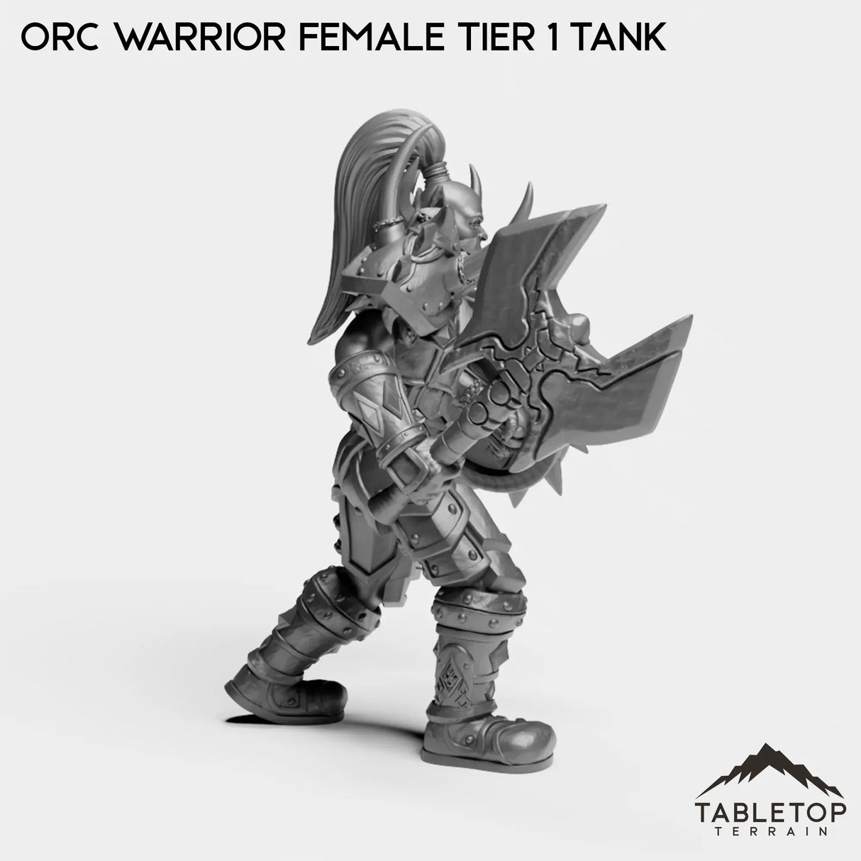 Tabletop Terrain Miniature Orc Warrior Female Tier 1