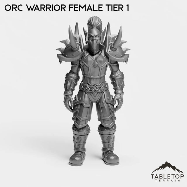 Tabletop Terrain Miniature Orc Warrior Female Tier 1 Orc Warrior Female Tier 1
