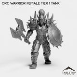 Tabletop Terrain Miniature Orc Warrior Female Tier 1 Tank Orc Warrior Female Tier 1