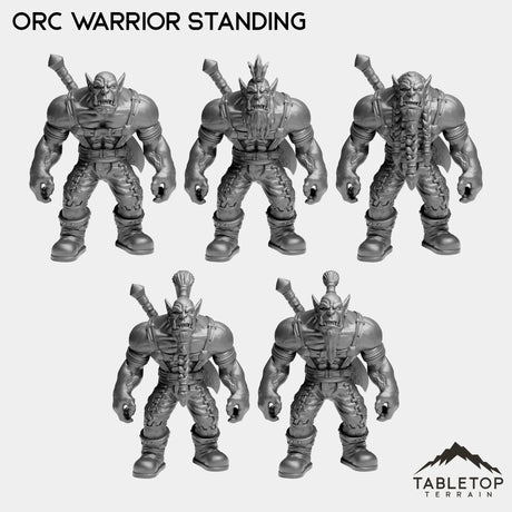 Tabletop Terrain Miniature Orc Warrior Standing Orc Starters