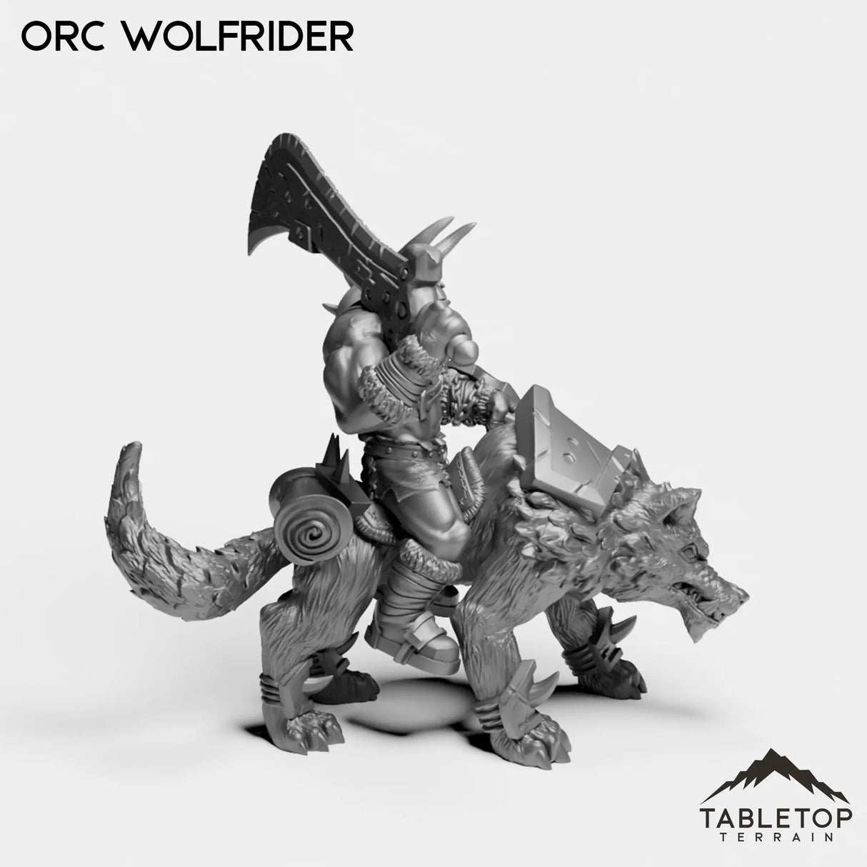 Tabletop Terrain Miniature Orc Wolfrider