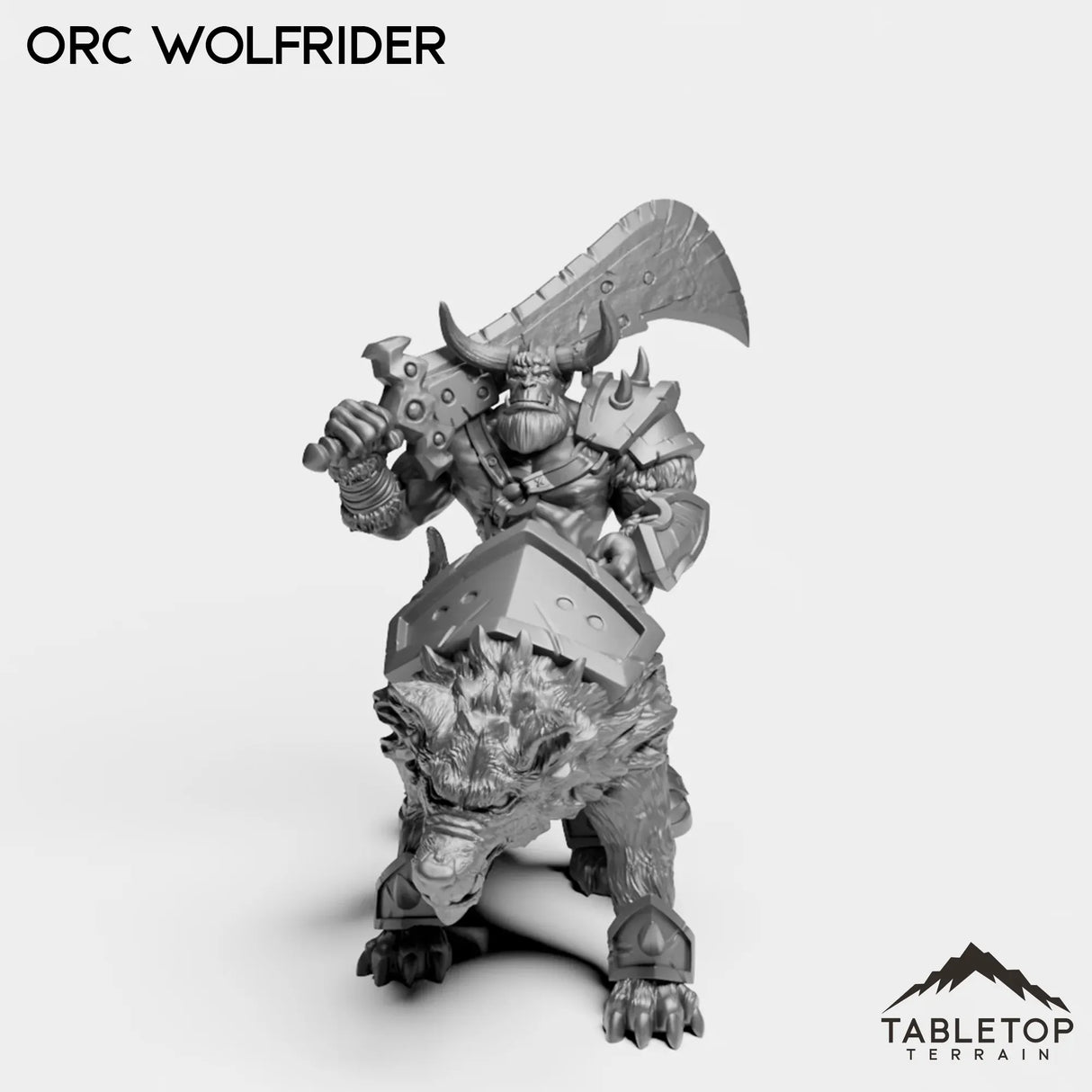 Tabletop Terrain Miniature Orc Wolfrider